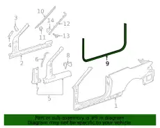Уплотнитель двери MB 217 697 00 00 9B00