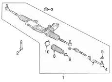 Рулевая рейка MB 204460050180