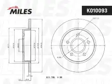 Тормозной диск MILES K010093