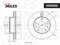 Тормозной диск MILES K000566