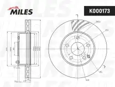 Тормозной диск MILES K000173