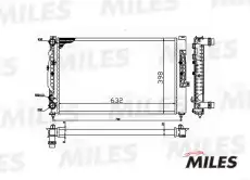 Радиатор системы охлаждения двигателя MILES ACRM056