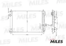 Радиатор системы охлаждения двигателя MILES ACRB028