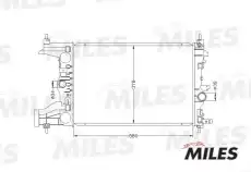 Радиатор системы охлаждения двигателя MILES ACRB067
