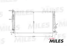 Радиатор системы охлаждения двигателя MILES ACRB014