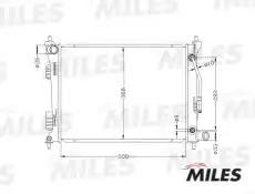Радиатор системы охлаждения двигателя MILES ACRB027