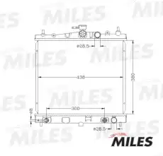 Радиатор системы охлаждения двигателя MILES ACRB064