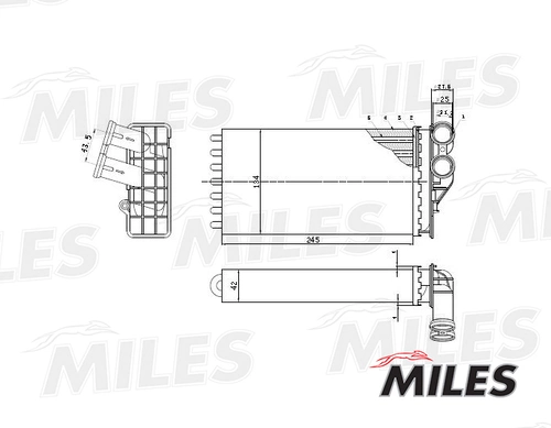 Радиатор печки MILES ACHM010