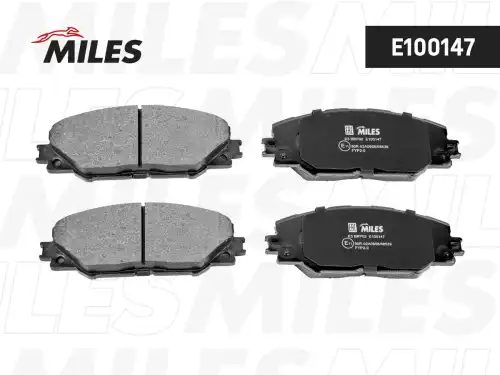 Тормозные колодки дисковые передняя ось MILES E100147