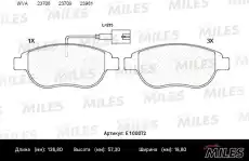 Тормозные колодки дисковые MILES E100072