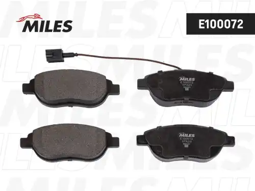 Тормозные колодки дисковые передняя ось MILES E100072