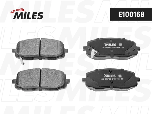 Тормозные колодки дисковые передняя ось MILES E100168
