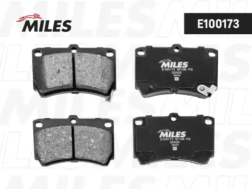 Тормозные колодки дисковые передняя ось MILES E100173