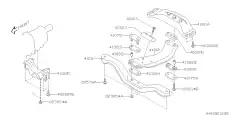 Подушки крепления КПП 41022AG10A SUBARU