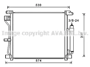Радиатор кондиционера (конденсатор) AVA DN5403D