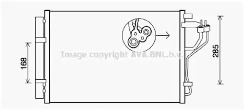 Радиатор кондиционера (конденсатор) AVA HYA5308D