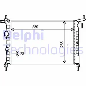 Радиатор системы охлаждения двигателя DELPHI TSP0524014