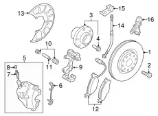 Тормозные колодки дисковые PORSCHE 5K0698151