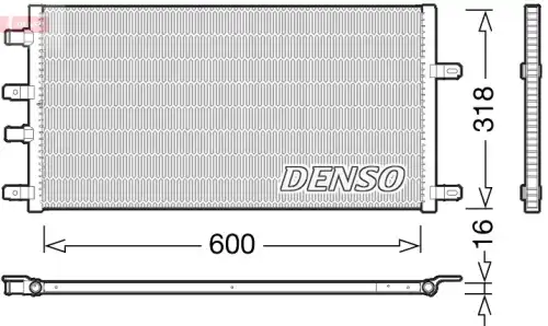 Радиатор системы охлаждения двигателя DENSO DRM12011