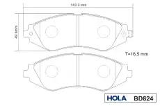 колодки дисковые торм. перед. Daew BD824 HOLA
