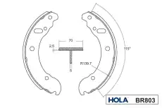 Тормозные колодки барабанные HOLA BR803