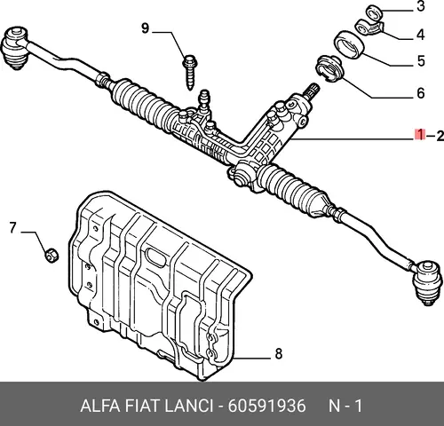 Рулевая рейка FIAT 60591936