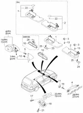 Зеркало 0K57T69220 HYUNDAI