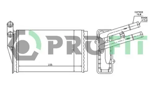 Радиатор печки PROFIT PR 0018N1