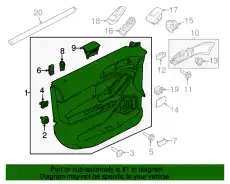 PANEL - DOOR TRIM - LOWER EB5Z-7823942-CA FORD