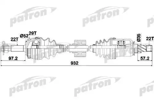 привод правый Opel PDS0193 PATRON