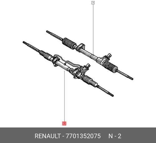 Рулевая рейка RENAULT 7701352075