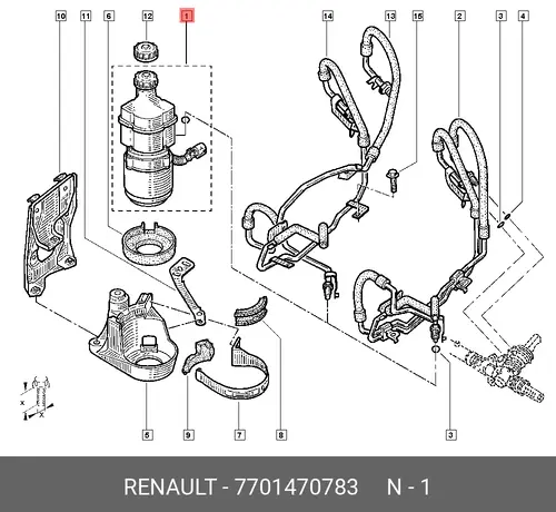 Насос гидроусилителя руля RENAULT 7701470783