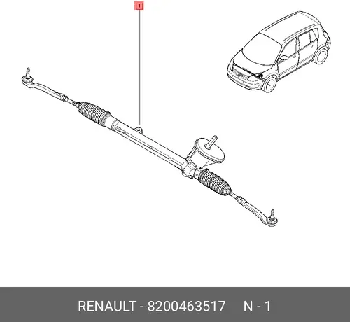Рулевая рейка RENAULT 82 00 463 517