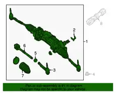 Рулевая рейка MB 205 460 43 01 80