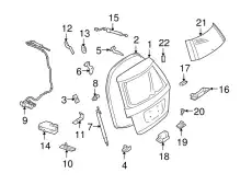 Lift Gate ! \07>12 MB GL 350 3.0L V6 164 740 17 05 64