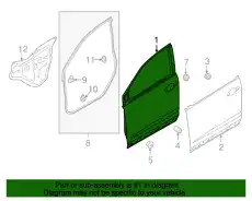 ПАНЕЛЬ ЛЕВОЙ ПЕРЕДНЕЙ ДВЕРИ 67050T0JX90ZZ HONDA