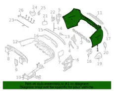 Exchange Trim, Bumper ! \MB 166 885 02 00 9999