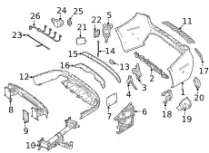 Exchange Trim, Bumper ! \MB 166 885 02 00 9999