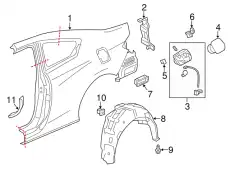 Крыло HONDA 04646T2FA90ZZ