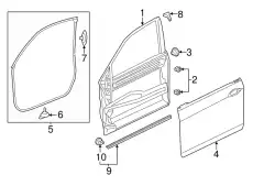 67050T2AA90ZZ PANEL COMP L FR DOOR HONDA