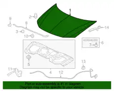 КАПОТ 60100TR3A50ZZ HONDA