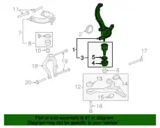 Кулак поворотный HONDA 51210TP6A00