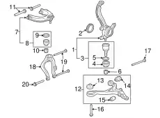 Кулак поворотный HONDA 51210TP6A00