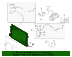 Радиатор кондиционера (конденсатор) VAG 5C0820411K