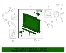 Радиатор системы охлаждения двигателя HONDA 190105J0A01