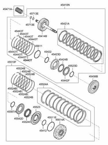 муфта акпп 4551426200 HYUNDAI