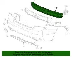 Усилитель бампера HONDA 71530TR3A50