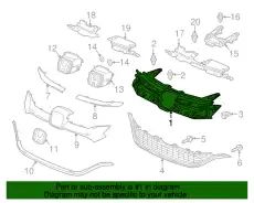Решетка радиатора HONDA 71121T1WA01