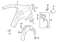 Подкрылок HONDA 74550T2AA01