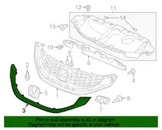 Решетка радиатора HONDA 71122TR3A01